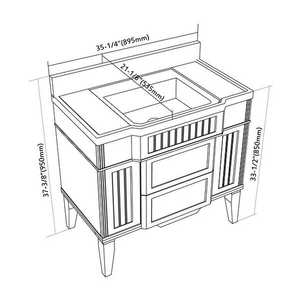 Horizon 36" Single Bathroom Vanity Set Bed Bath & Beyond 32670971